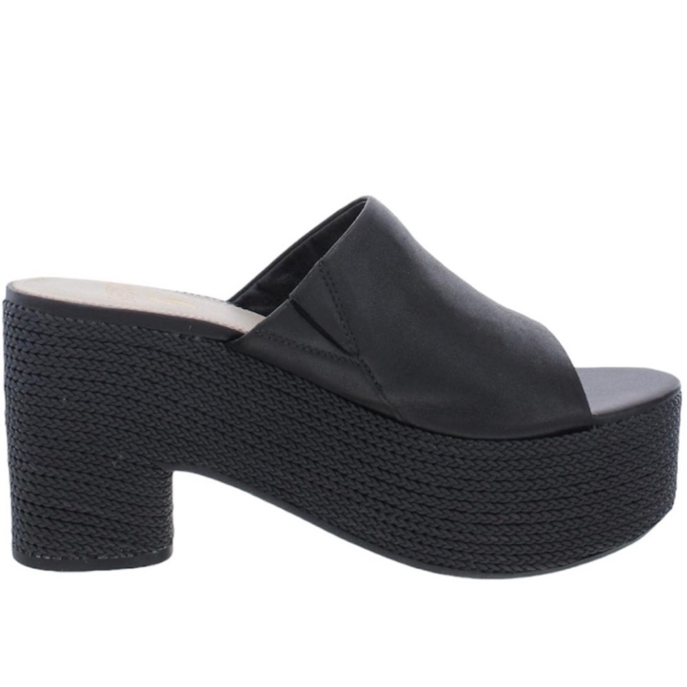 SARTO PLATFORM LEATHER COCO SLIP ON SANDALS 8